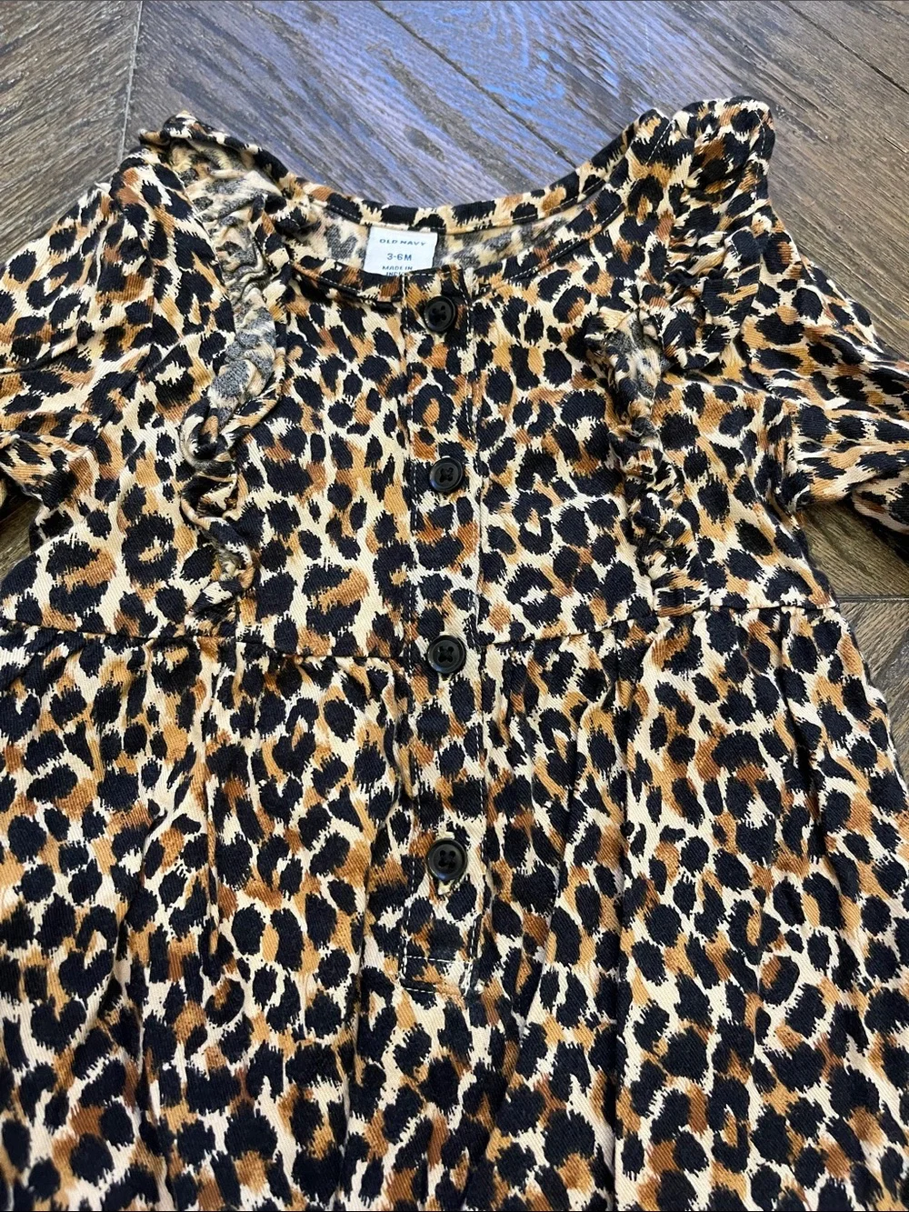 Old Navy Leopard-Print Romper 3-6M